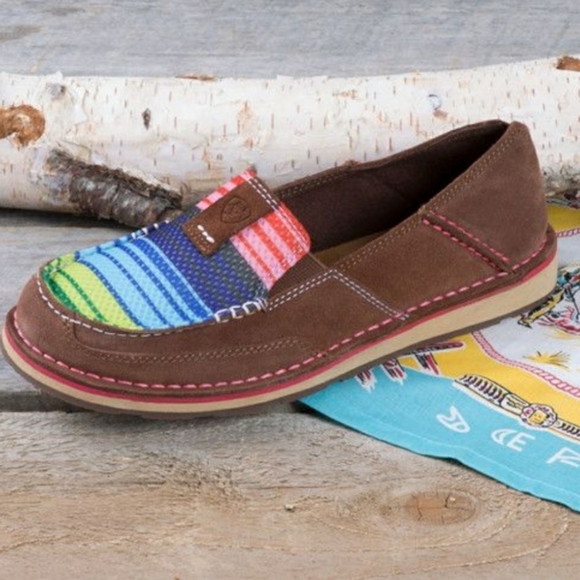 Ariat Shoes - Ariat women's ladies cruiser rainbow stripe size 7 slip on flat shoe